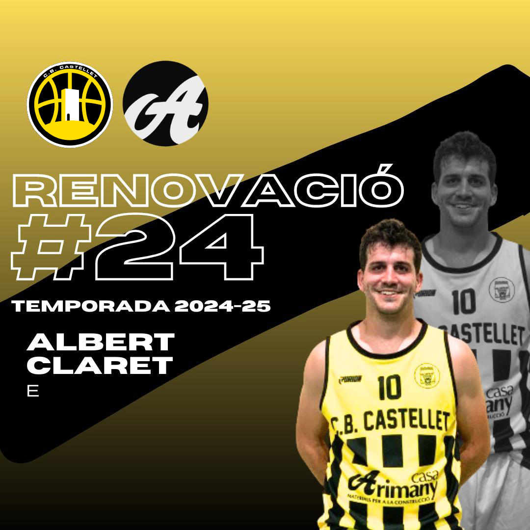 ➡️ SÈNIOR MASC. CASA ARIMANY · PRIMERA CATALANA
🤝 Albert Claret renova el compromís amb el club una temporada més.

#SomCastellet 💛
