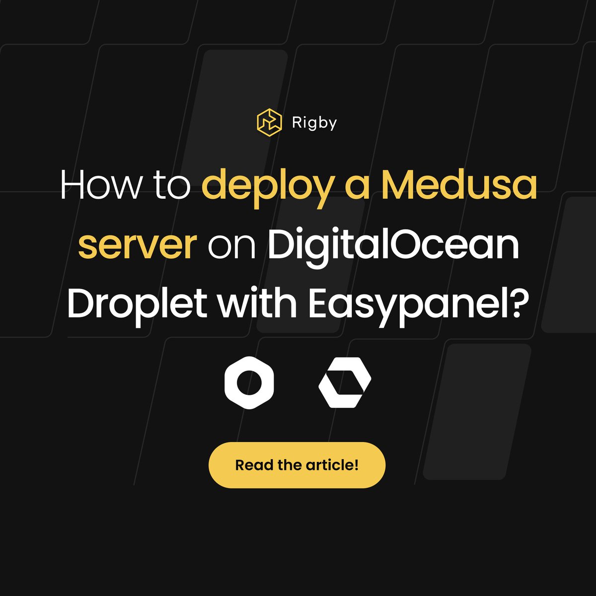 Rigbyjs's tweet photo. Looking to set up a @medusajs server quickly?
Check out our step-by-step guide to deploying it on a #DigitalOcean droplet using #EasyPanel.
This tutorial walks you through each step, making the process simple and straightforward.
Get started → https://t.co/eOfYAh0nHK https://t.co/fPN2qIKic9