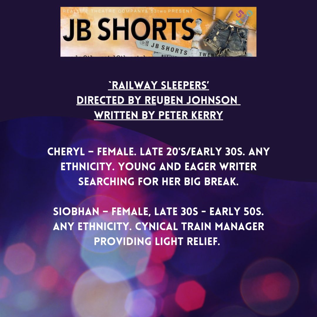 Jbshortsplays's tweet photo. 📣Casting call-outs📣
(A thread)
#JBShorts is back in October!
Please read the breakdowns carefully below and apply via email to our casting director #RachelSmith
Closing date is Wednesday 28th August by 12pm
#castingcallout #castingbreakdown #casting #manchester https://t.co/zaeRNf4uWv