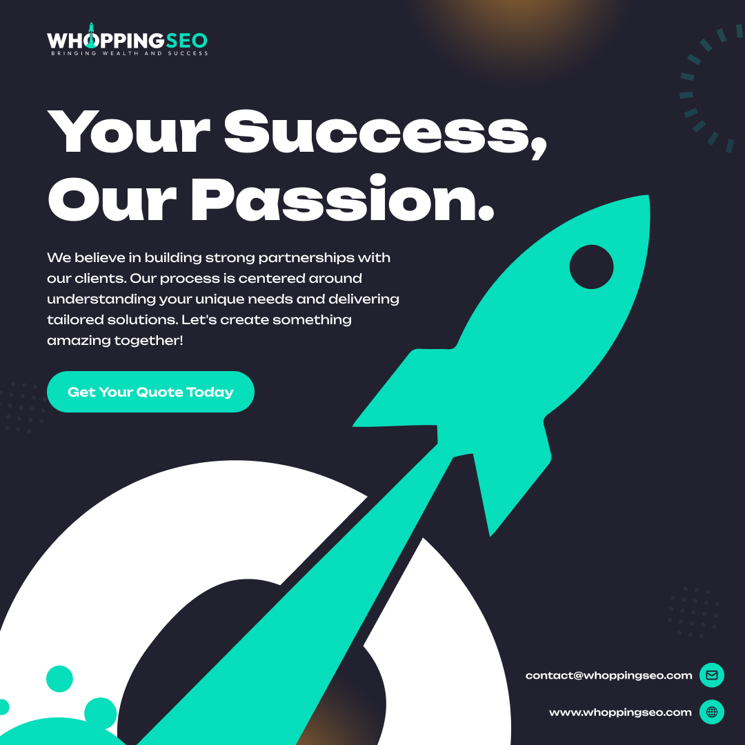 WhoppingSEO's tweet photo. Twitter Caption: Our process is your success story! 🚀 From understanding your vision to delivering exceptional results, we’re dedicated to your growth. Let's build something amazing together. 

#webdevelopment #crm #clientfocused #processdriven #digitaltransformation https://t.co/G2P8yKGd29