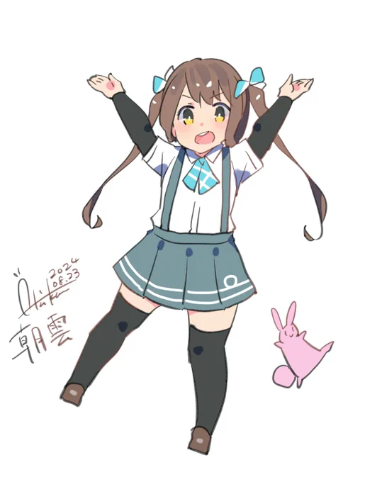 朝雲『朝だよー!』 #艦これ #朝雲 #艦これ版深夜の真剣お絵描き60分一本勝負 #艦これ版真剣お絵描き60分一本勝負_20240823