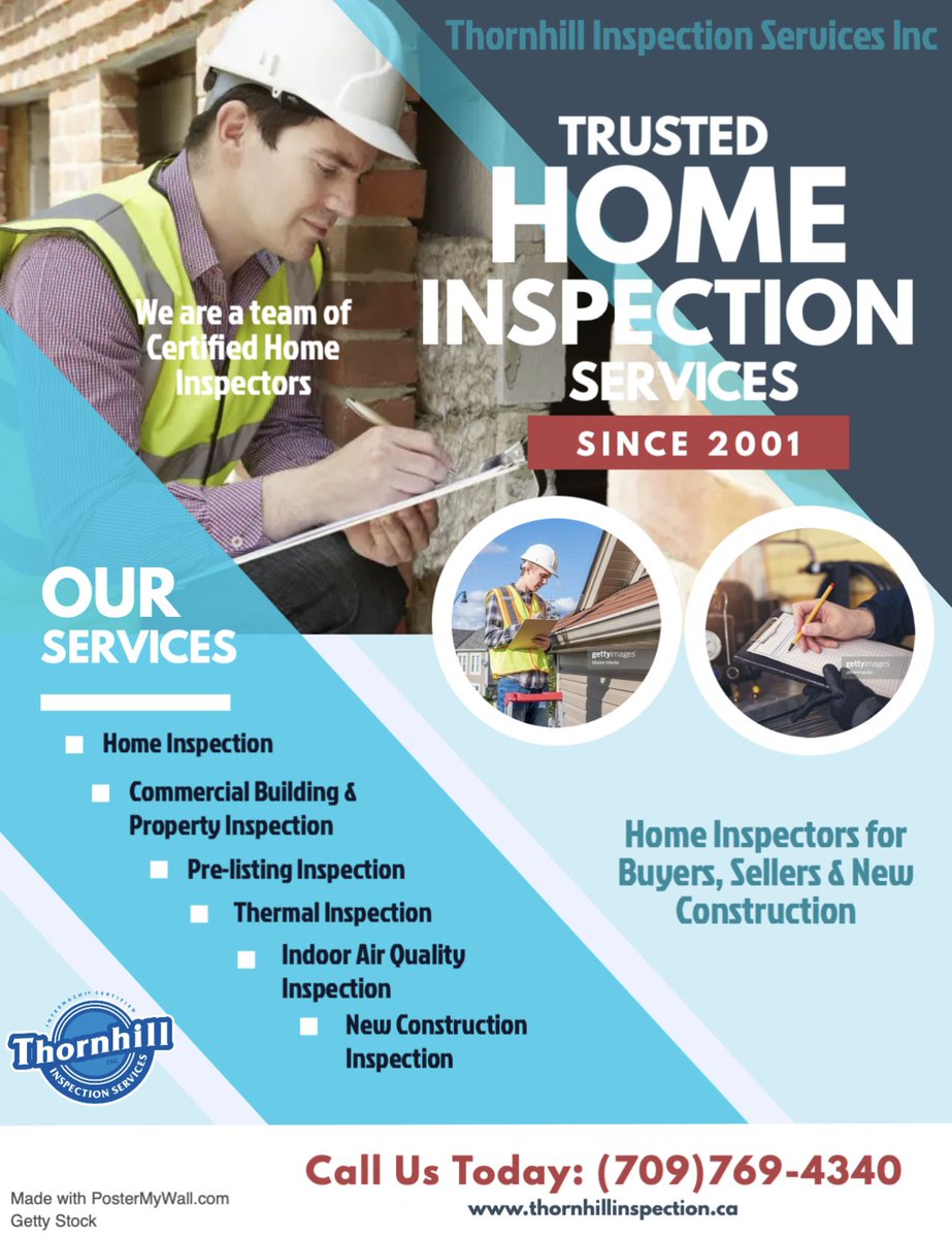 Thornhillinspec's tweet photo. Our team of Professional Home Inspectors are dedicated to ensuring your peace of mind when it comes to your property investment. https://t.co/ibIhG4xbup