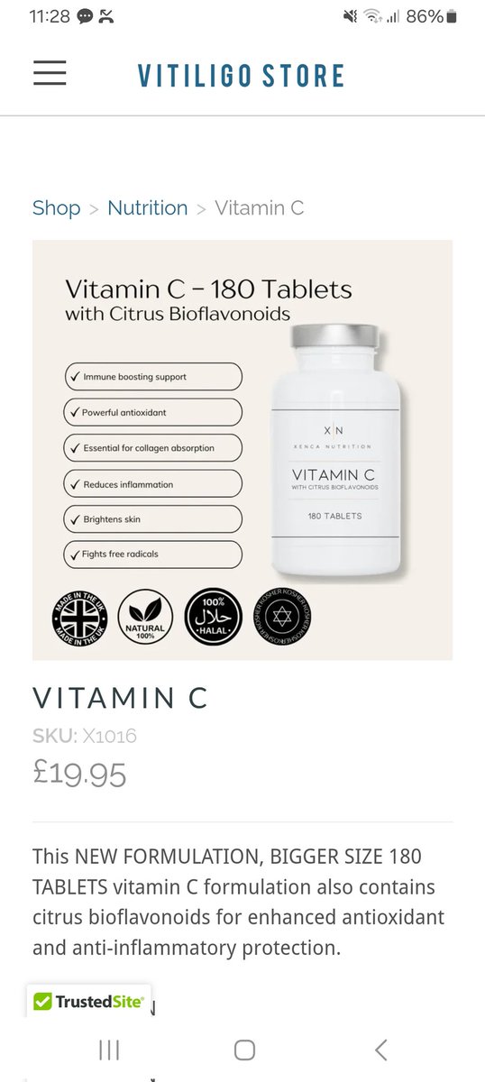 Great news! Vitamin C tablets are back... with a new formulation &amp; better value than ever. 🍋vitiligostore.com/store/p111/Vit… #vitiligo