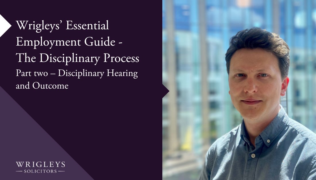 Wrigleys_Law's tweet image. Our associate Michael Crowther provides part two of the disciplinary process in our 'Essential Employment guide' detailing disciplinary hearings and their outcomes.

🔗wrigleys.co.uk/news/employmen…

#employmentlaw #disciplinaryprocess