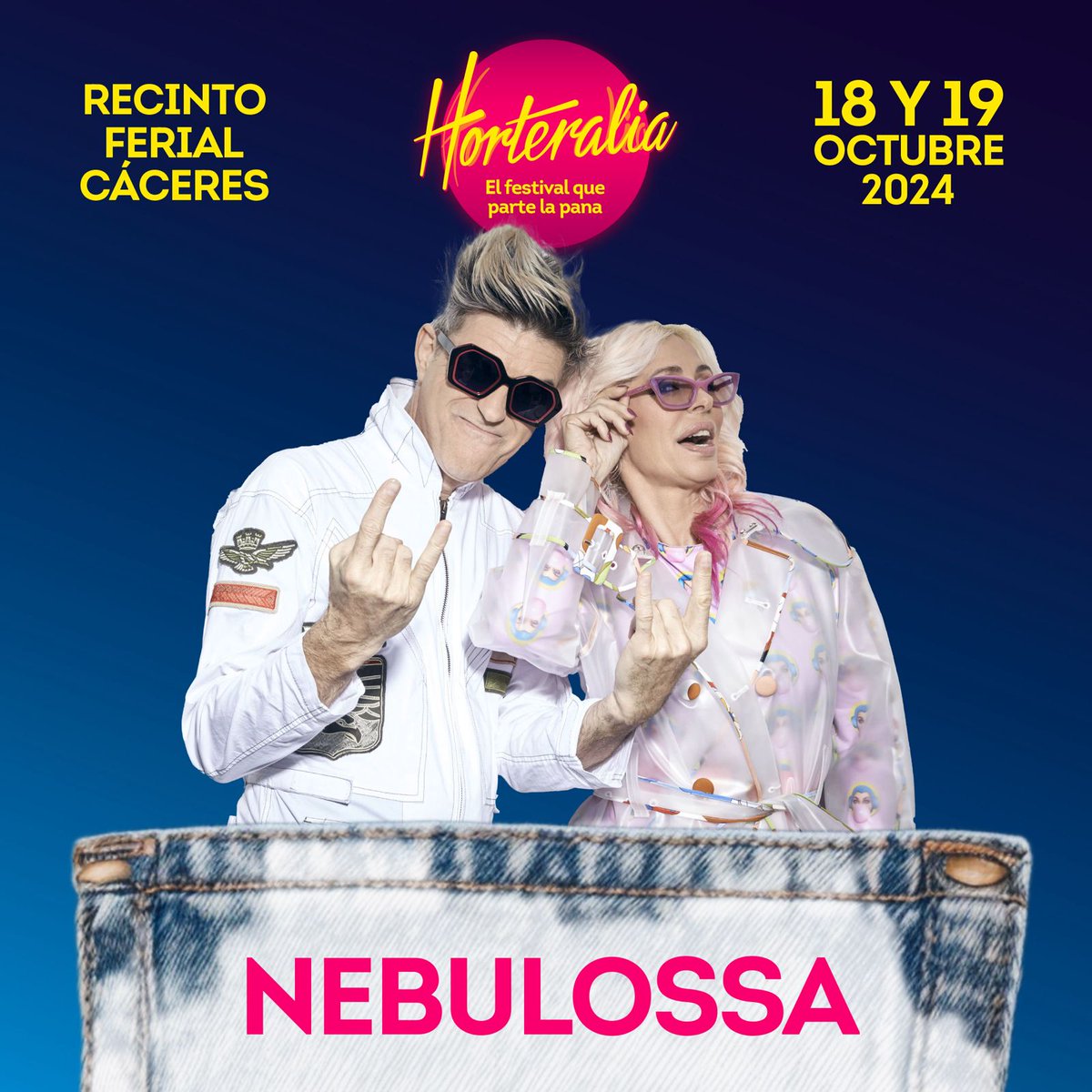 🦊¿Quién tiene ganas de bailar y cantar con Nebulossa?🦊

🪩No te los pierdas en Horteralia Cáceres 2024. ¡¡Su espectáculo promete!! Consigue ya tu abono o entradas de día en horteralia.com

#horteralia #caceres #elfestivalquepartelapana #nebulossa