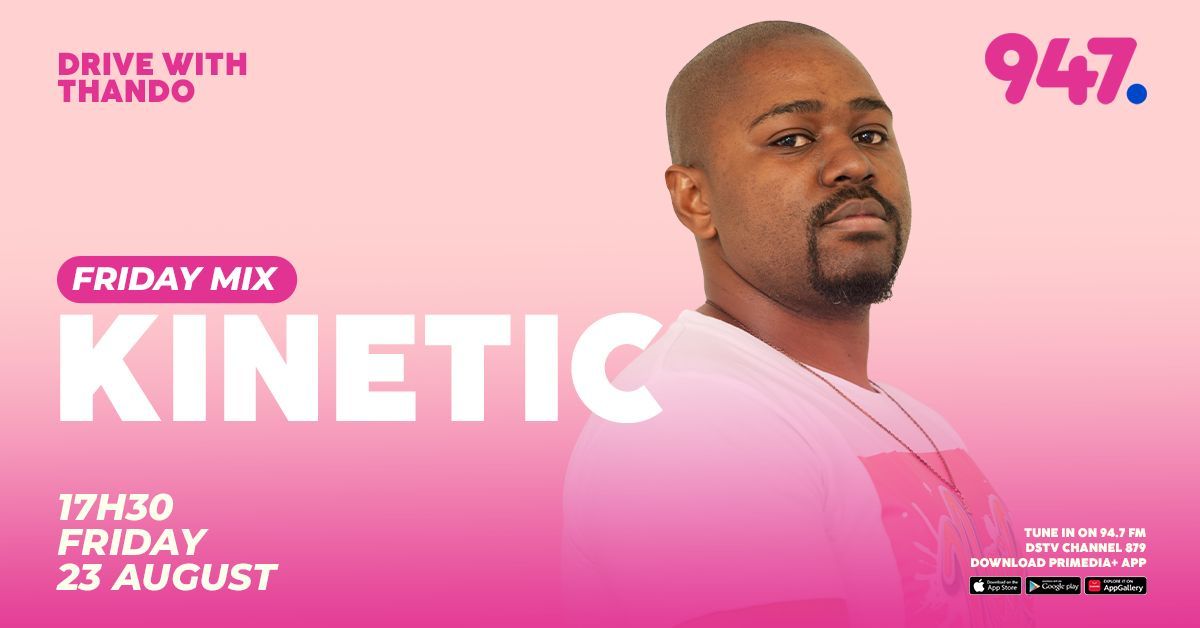 947DriveThando's tweet photo. 🚨 Gather all your friends &amp; work colleagues.
Turn up the volume!

It's time for #FridayMixOn947!

🎧 Kinetic 

🗓️ Fridays
⏰ 17h30

#947DriveWithThando #KineticOn947 https://t.co/uja0E3DxPd