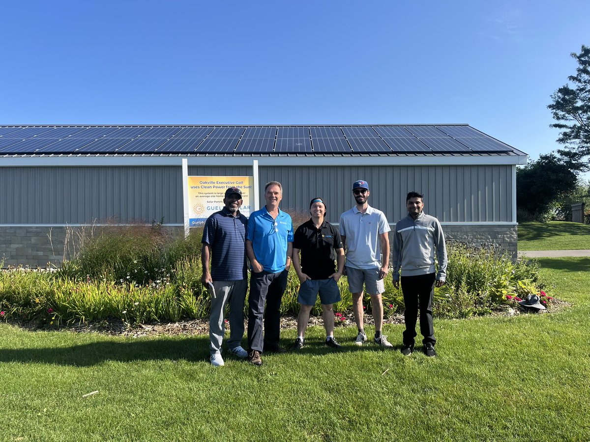 Great to spend the morning with the <a href="/GuelphSolar/">Guelph Solar</a> electrical team leaders. It was a perfect day to enjoy the sun!  

So grateful for our business community like <a href="/OakExecGolf/">Oakville Executive</a> who are powering the clean energy economy!

The 30% tax credit is also $$ in the bank