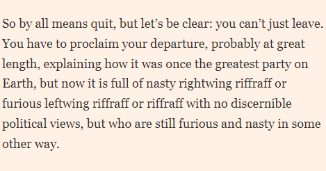 robertshrimsley's tweet photo. Remember, you are not allowed to qwit Twitter unless you tell us why you are leaving at great length  
https://t.co/6lwiB35O5S https://t.co/1gtJXUou0Z