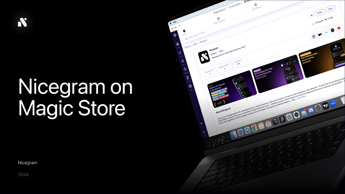 Nicegram (@nicegramapp) on Twitter photo We are happy to announce that Nicegram launches Nicegram Wallet - a non-custodial, multi-chain wallet!
To celebrate, we're hosting a special quiz on <a href="/MagicStoreWeb3/">Magic Store</a> where you can win special gifts! 🎉
Just complete tasks, earn points, and grab your prizes. Make sure to follow We are happy to announce that Nicegram launches Nicegram Wallet - a non-custodial, multi-chain wallet!
To celebrate, we're hosting a special quiz on <a href="/MagicStoreWeb3/">Magic Store</a> where you can win special gifts! 🎉
Just complete tasks, earn points, and grab your prizes. Make sure to follow