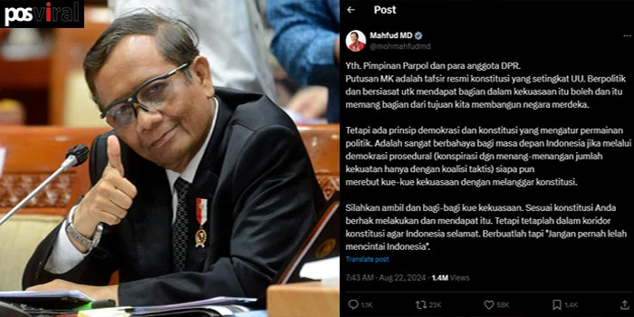 Yogablack23's tweet photo. Mahmud MD Bersuara: Silakan Bagi-Bagi Kekuasaan! Siapakah yang dimaksud? DPR Atau MK?
PERINGATAN DARURAT UNTUK INDONESIA. Info lengkap👇

https://t.co/omWW4Ft5Ar

#PeringatanDarurat  #GarudaBiru  #KawalPutusanMK  #demokrasi  #suararakyat #ruukuhp https://t.co/vye0UKG1lN