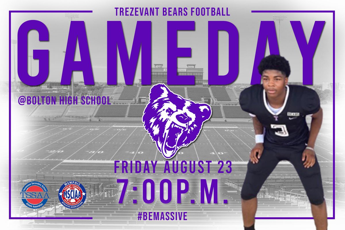 T-High in the Bay Athletics (@gobearsgo_) on Twitter photo Football is back! Come check out the Trezevant Bears tonight when they travel to Bolton to face the Wildcats! <a href="/Ericbrent37/">Eric L. Brent</a> <a href="/Coach_RSmith1/">Robert Smith</a> <a href="/CoachgreenTHS/">Andre Green</a> <a href="/rodrichmond1/">Roderick Richmond♎</a> <a href="/johnvarlas/">John Varlas</a> <a href="/MoniquejBethany/">Monique Bethany</a> Football is back! Come check out the Trezevant Bears tonight when they travel to Bolton to face the Wildcats! <a href="/Ericbrent37/">Eric L. Brent</a> <a href="/Coach_RSmith1/">Robert Smith</a> <a href="/CoachgreenTHS/">Andre Green</a> <a href="/rodrichmond1/">Roderick Richmond♎</a> <a href="/johnvarlas/">John Varlas</a> <a href="/MoniquejBethany/">Monique Bethany</a>