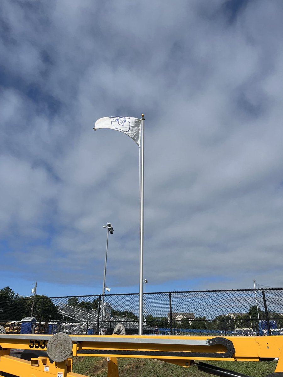 Awesome! We are so proud to fly our flags on campus! Another summer beautification program completed!✔️. Love our new Feeney Field flag pole sharing our Shore crest and “S”! Proud to be a Blue Devil! Proud to be the Shore Super!💙🙏