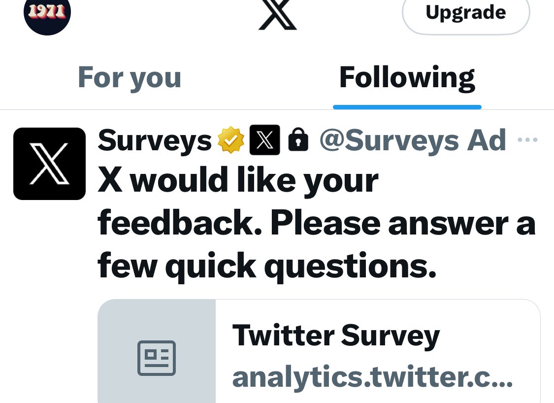 Why is X doing a Twitter survey shouldn’t it be an X survey? Come on Elon, just rename the file