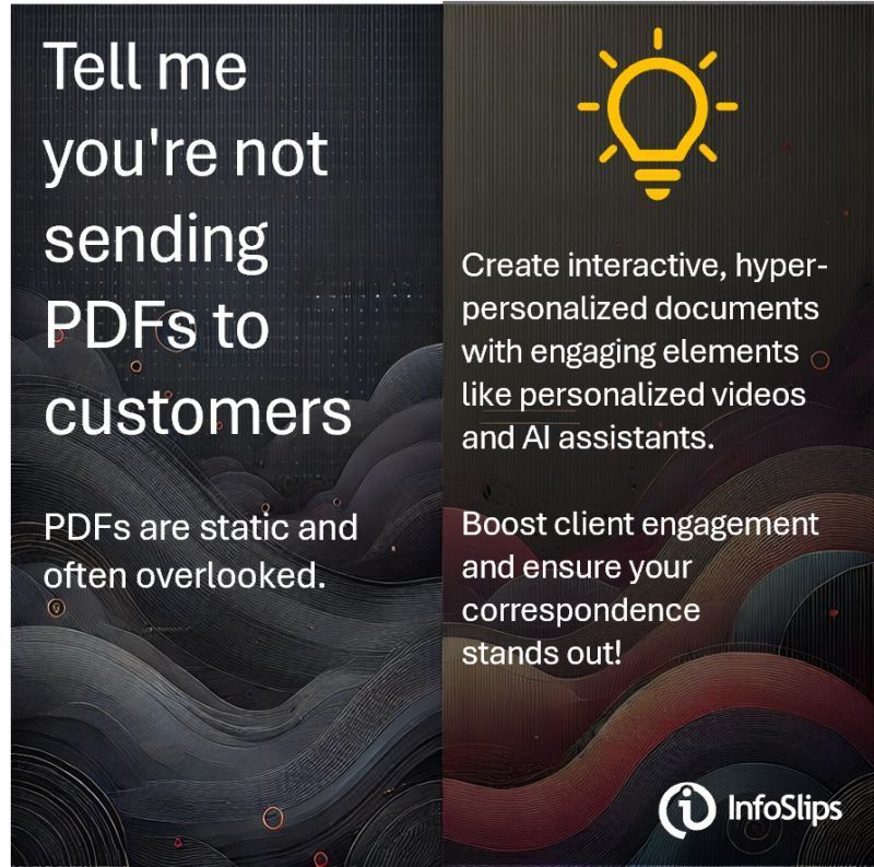 InfoSlips's tweet image. Why would you settle for a bland and unchanging static state when you can embrace an exciting and active one? #DocumentsReinvented