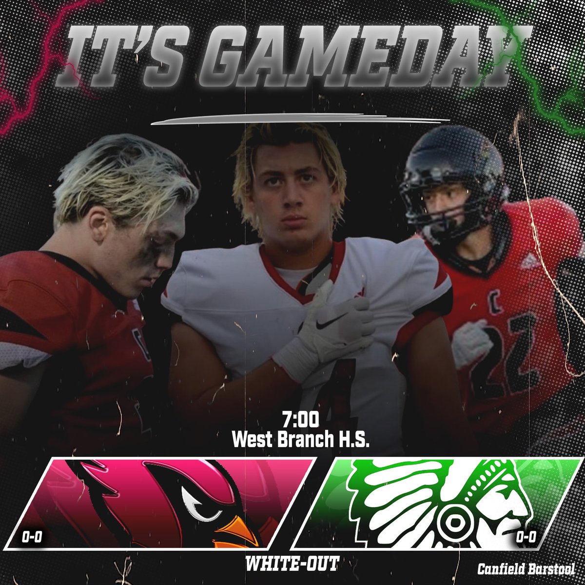 ⚪️It’s Gameday⚪️
@ westbranch H.S. (7:00)
BE THERE‼️
#beatwestbranch 
#beatpoland
