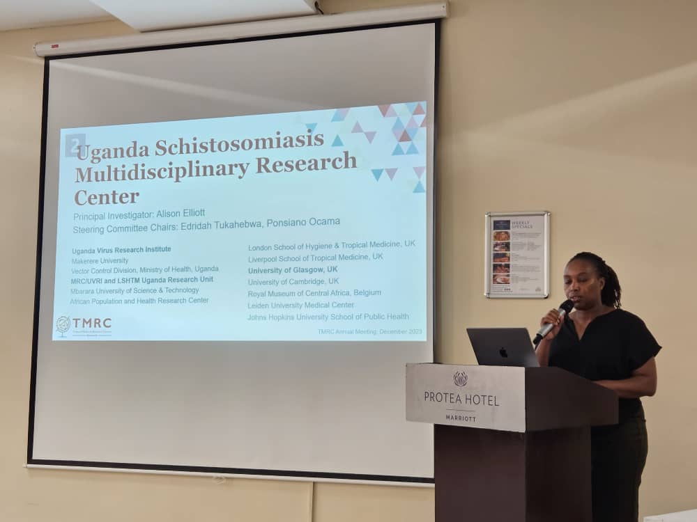 Uganda Schisto Multidisciplinary Research Center (@schisto_center) on Twitter photo Currently underway: <a href="/MinofHealthUG/">Ministry of Health- Uganda</a> Expert Committee Meeting on Schistosomiasis and Soil-Transmitted Helminths! Our very own David Oguttu and Agnes Natukunda are sharing exciting preliminary findings from U-SMRC. Stay tuned for more updates!
#schistoug
<a href="/UVRIug/">UVRI</a> <a href="/SChiug/">Controlled Human Schistosoma mansoni Study</a> <a href="/MRC_Uganda/">MRC/UVRI and LSHTM Uganda Research Unit</a> Currently underway: <a href="/MinofHealthUG/">Ministry of Health- Uganda</a> Expert Committee Meeting on Schistosomiasis and Soil-Transmitted Helminths! Our very own David Oguttu and Agnes Natukunda are sharing exciting preliminary findings from U-SMRC. Stay tuned for more updates!
#schistoug
<a href="/UVRIug/">UVRI</a> <a href="/SChiug/">Controlled Human Schistosoma mansoni Study</a> <a href="/MRC_Uganda/">MRC/UVRI and LSHTM Uganda Research Unit</a>