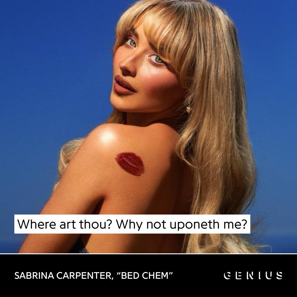 shakespeare has been silence ever since sabrina dropped bed chem