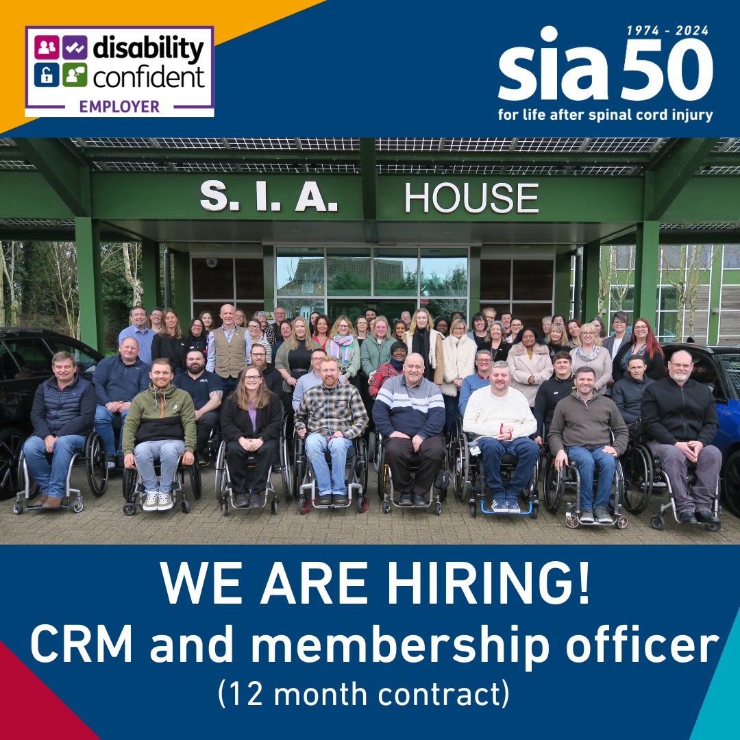 spinalinjuries's tweet image. Join the SIA team! 💻 🌟 We are currently looking for a CRM and membership officer to coordinate the collection and storage of data to help us deliver our strategic goal ensuring that data protection standards are maintained. More information:  spinal.co.uk/get-involved/j… #WorkForUs