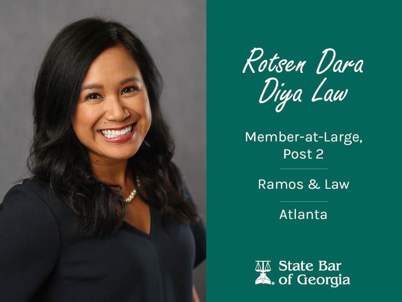 #MeetTheBOG Rotsen Dara Diya "Chinny" Law, serves as a Member-at-Large representative on the Board of Governors. She practices law at Ramos &amp; Law in Atlanta.