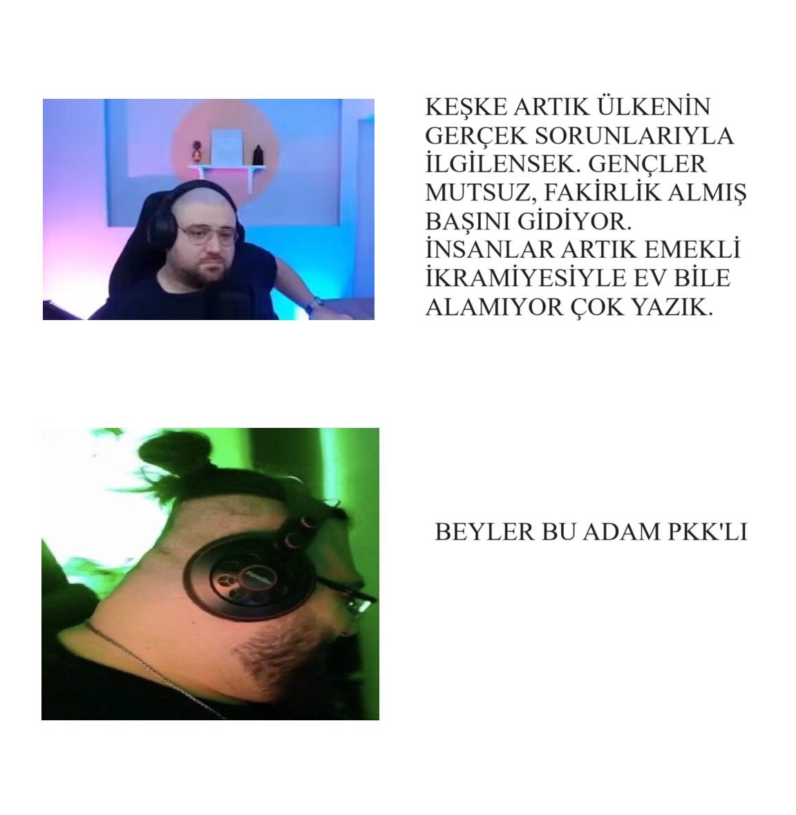 yine ekonomi uzerinden hukumet eleştiren insanlara linç kampanyasi duzenlenmiş asker cocugunun ne pkkli olmadigi kalmiş ne terorist olmadigi. sosyal medyadaki genç apolitik kitleyi kilo sorunu olan bir multi obezin yönlendirmesi gelecek nesilin bir mala donusmesine sebep oluyor