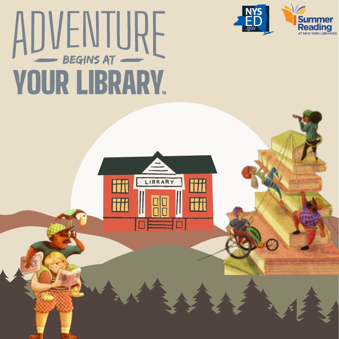 NYSEDNews's tweet image. It’s never too late to prepare your children for success in school by making reading a priority! Find ideas to help young children develop reading and writing skills here: bit.ly/3rkUUVq #SummerReading #LibraryAdventures #CSLPreads #SummerLearning @nyslibrary