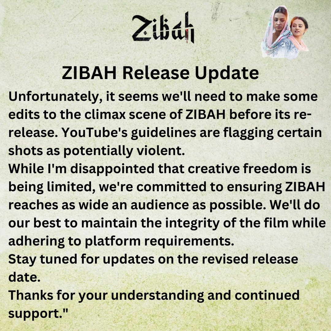 #ZIBAH update <a href="/OfficialHelly7/">HELLY</a> <a href="/Barkha2812/">Barkha Sengupta</a> <a href="/YouTubeIndia/">YouTube India</a>