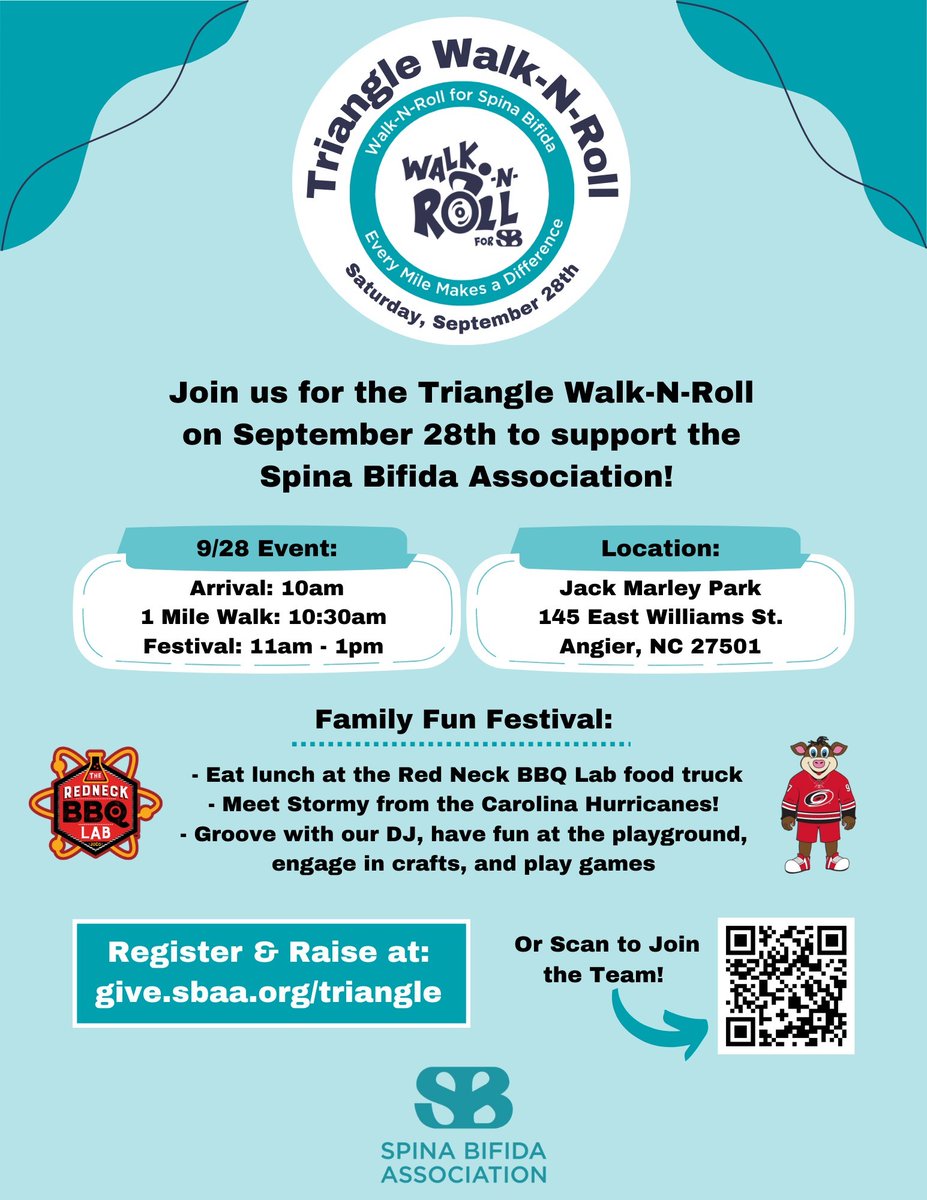 UNCneurosurgery's tweet photo. One of our #SpinaBifida families is hosting a @SpinaBifidaAssn Rock n' Roll event in the Triangle on Saturday, Sept 28th: https://t.co/RLZqt5KG2Q @UNC_Health_Care #UNCSOM #NCTriangle @kristihil https://t.co/CDDHcFLzbF