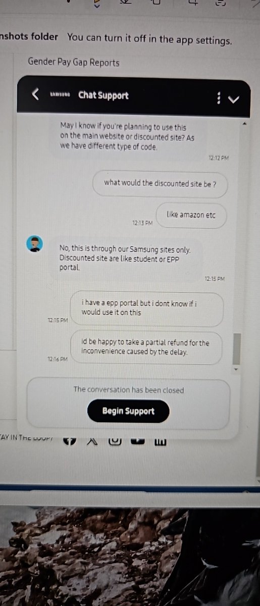 TomsTechHD's tweet photo. @SamsungHelpUK do you find this acceptable ? Speaking with an online shop live chat rep and closed the conversation when I've asked about a refund about the long delay of the Buds Pro 3 after I said no to a £20 voucher?? https://t.co/CPNyXTDVCZ