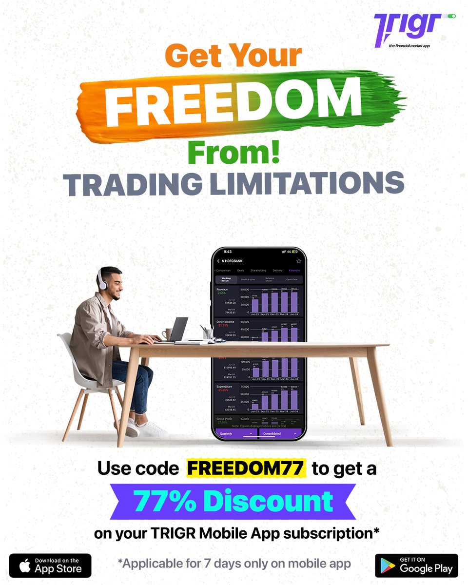 Tickermarket's tweet image. Break free from Trading barriers! Access institutional-grade tools with the Trigr App. Independence Day offer: 77% off with code FREEDOM77! Limited time only.

Download Now: tickermarket.page.link/44
 
#TickerData #InstitutionalTrading #RetailInvestors #InvestSmart