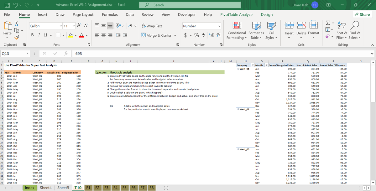 Week 2 assignment completed so also the MS Excel Classes. Thank you <a href="/MinaretTalent/">minaret talent</a> for this opportunity!