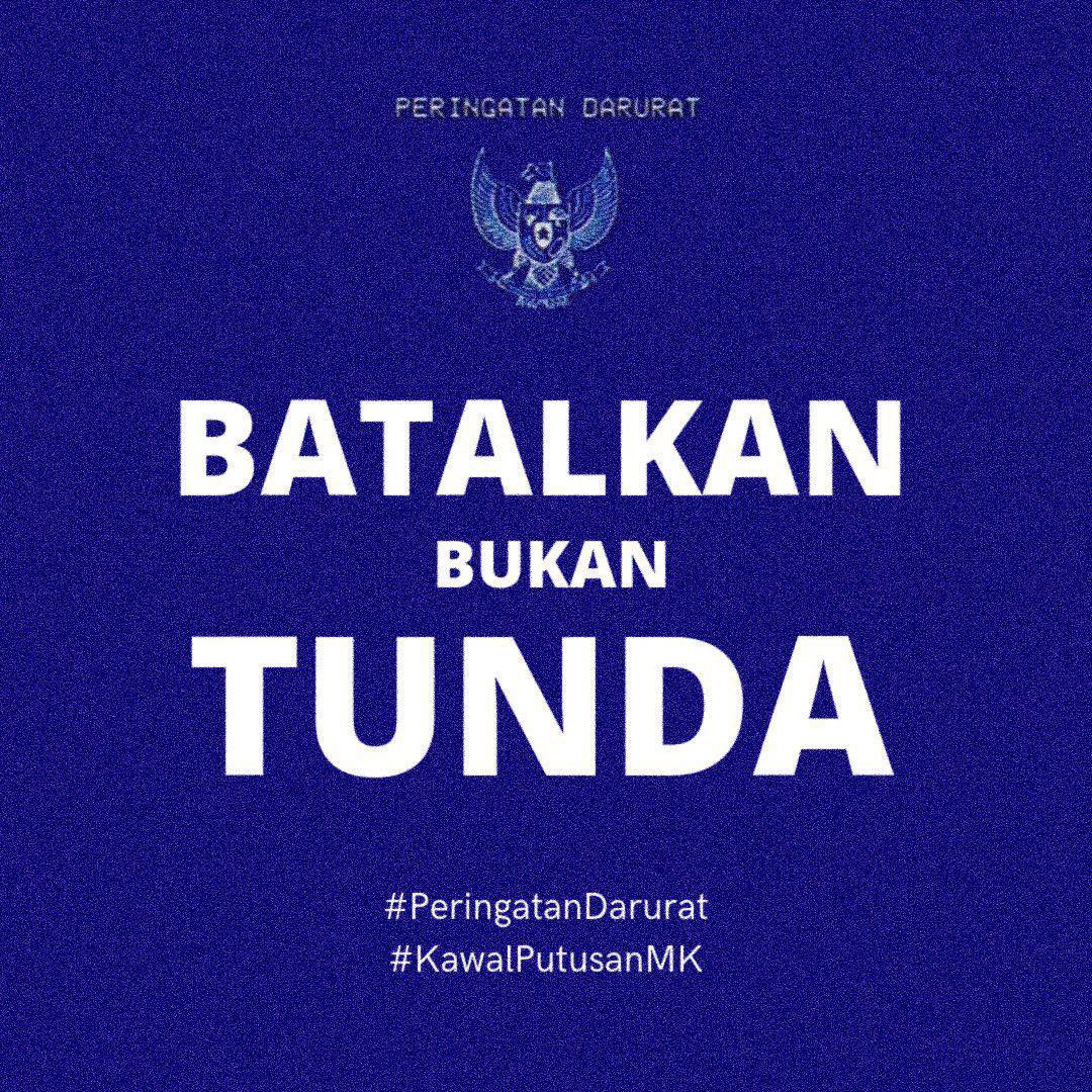 uflories's tweet photo. JANGAN 𝗟𝗘𝗡𝗚𝗔𝗛! KAWAL TERUS SAMPAI 𝗠𝗘𝗡𝗔𝗡𝗚! KAMI MENOLAK 𝗗𝗜𝗝𝗔𝗝𝗔𝗛 OLEH PENGUASA 𝗖𝗨𝗟𝗔𝗦!

#KawalPutusanMk 
#TolakPilkadaAkal2an 
#TolakPolitikDinasti 
#MenjagaPutusanMK 
#PeringatanDarurat 
#IndonesiaEmergencyDemocracy https://t.co/YOnkKQpiDx