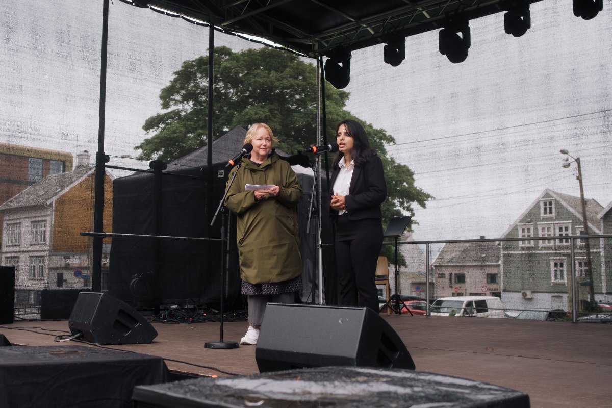 Hip-hop artist Mohammed El-Susi, photojournalist Hayat Al-Sharif, and musicians Yusuf Suleiman and Arya Aramnejad performed at Mangfoldsfesten in the Norwegian city of Haugesund.

More: bit.ly/3YXlPp5