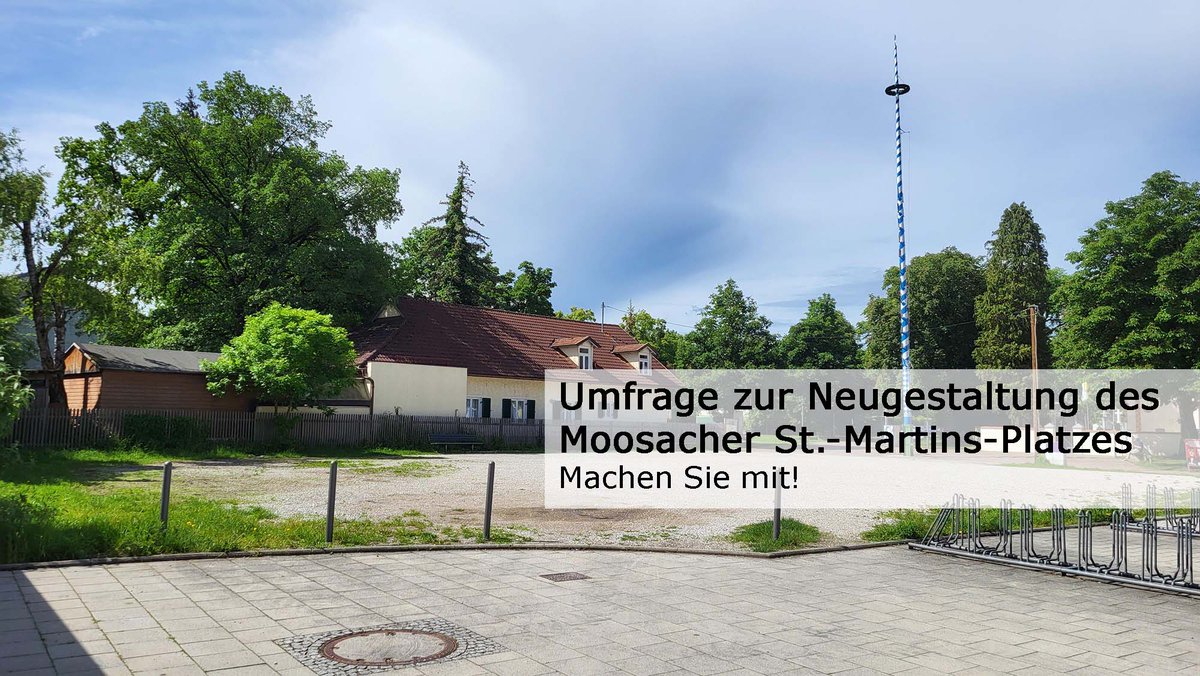 StadtMuenchen's tweet photo. Umfrage zur Neugestaltung des Moosacher St.-Martins-Platzes
Machen Sie mit und geben Sie den Planungsbüros einen Einblick in Ihren Stadtteil und Ihre Sicht auf den Moosacher St.-Martins-Platz! #Moosach #Kultursaal #AZUBIwohnen #Stadtteilkultur #Muenchen
ℹ️ https://t.co/BEsL4jDLgX https://t.co/pECZW1qkwV