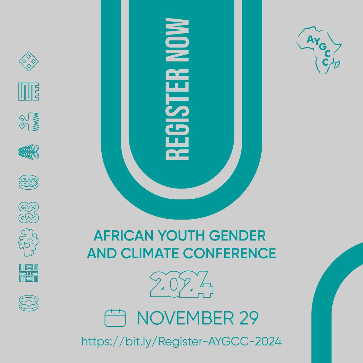 aygcc_'s tweet image. Register to join us at #AYGCC2024 to discuss &amp;amp; shape a climate-resilient Africa through youth-led innovation! 

Register: bit.ly/Register-AYGCC…

For detail: +233247161465/Info@anijieglobalfoundation.org.

#AnijieGlobalFoundation #GenderEquity #cop29 #ClimateAction #AYGCC