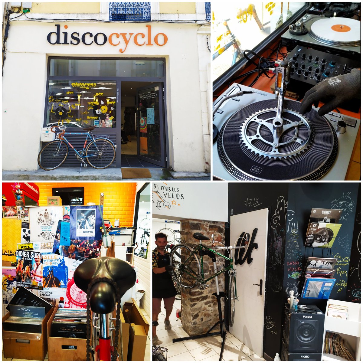 En marge du tout-voiture et du tout-streaming, Discocyclo est un concept store unique en France.  Localisé dans le centre de la <a href="/villedesete/">Ville de Sète</a> , il combine atelier vélo et disquaire indépendant.