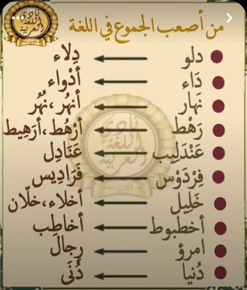 alemlaa_'s tweet photo. من أصعب الجموع في #اللغة_العربية https://t.co/6ttSw2Wd8o