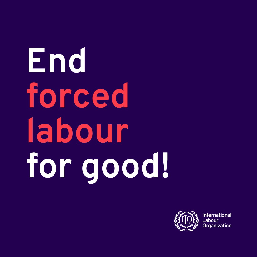 With concerted action the global community can #EndSlavery for good.

50 million people are in modern slavery, 28 million of them are in forced labour.

Ratification &amp; implementation of the @ILO's Protocol on Forced Labour is essential to end this unacceptable human rights abuse.