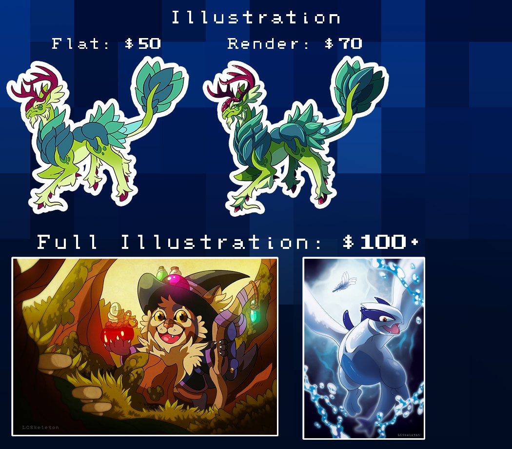 LCSkeleton's tweet photo. Commissions are now open! https://t.co/p9G383gYuE
