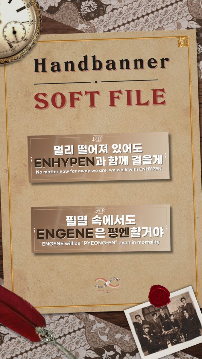 EnhypenUnionINA's tweet image. Halo ENGENE~

Kami sangat mengapresiasi antusiasme yang tinggi terhadap proyek handbanner FATE+ Union ini. Oleh karena itu, kami telah memutuskan untuk menyediakan handbanner tersebut dalam bentuk soft file, agar dapat dicetak secara mandiri. 
Kami juga berharap agar seluruh…