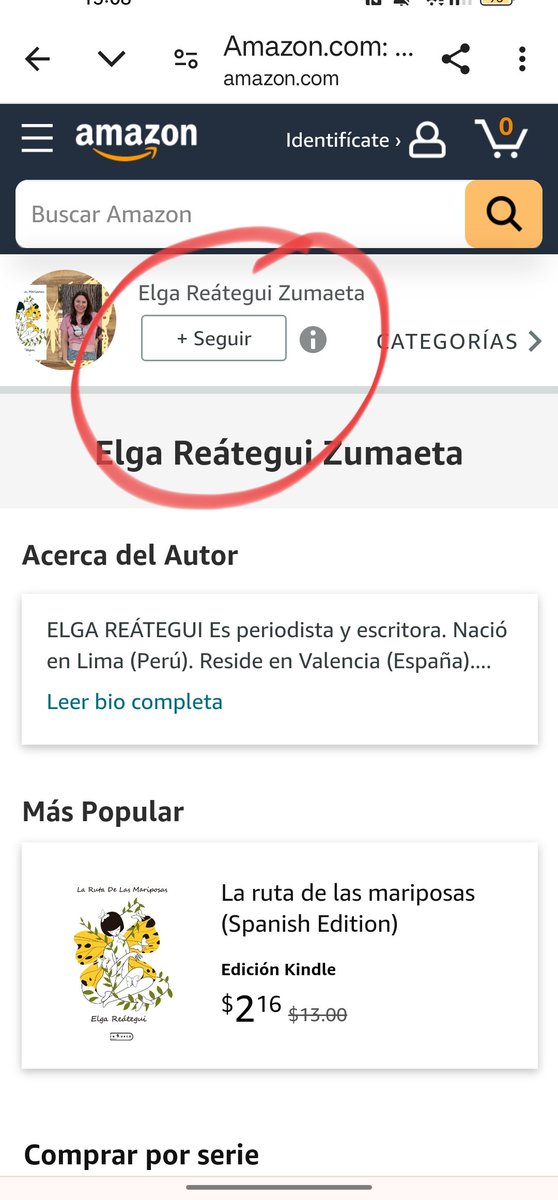 Elgareategui1's tweet photo. Me preguntan cómo suscribirse a mi página de Autor en Amazon, pues es muy simple: ingresan al enlace que les he puesto abajo y pinchan donde dice 'Seguir'. Gracias por el apoyo. 
https://t.co/GxSIvCqFCD

#escritora  #amazonfinds #libros #literatura #librosamazon #elgareategui https://t.co/B9vmRb9nqM