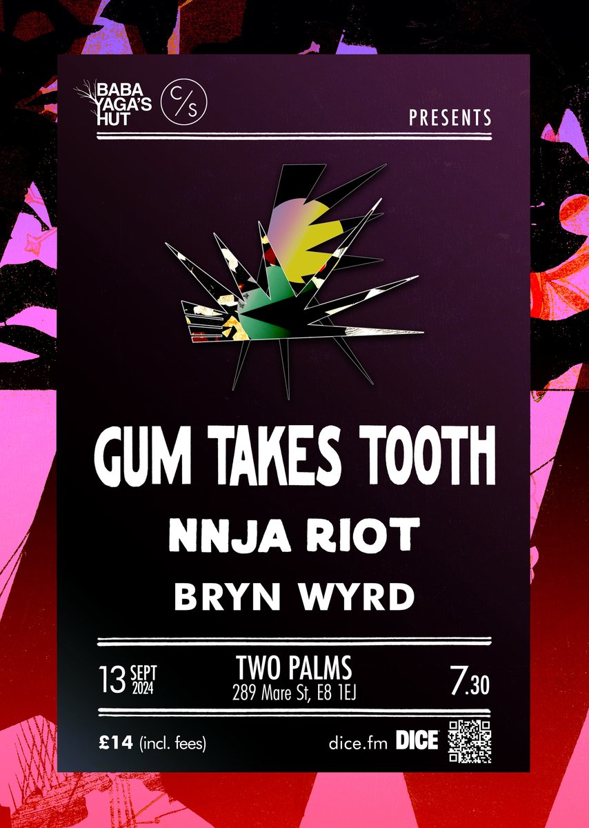 Baba Yaga's Hut (@byhut) on Twitter photo Extremely fun Friday night show in Hackney next month on Friday 13th Sept.
<a href="/GumTakesTooth/">Gum Takes Tooth</a> headline with support from Nnja Riot & Bryn Wyrd.
Tickets available.
dice.fm/event/75r6b-guโฆ Extremely fun Friday night show in Hackney next month on Friday 13th Sept.
<a href="/GumTakesTooth/">Gum Takes Tooth</a> headline with support from Nnja Riot & Bryn Wyrd.
Tickets available.
dice.fm/event/75r6b-guโฆ
