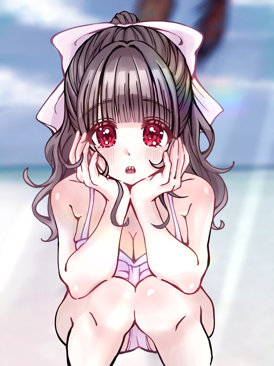 水着灰尾凛🏝
 #100カノファンアート   #100カノ