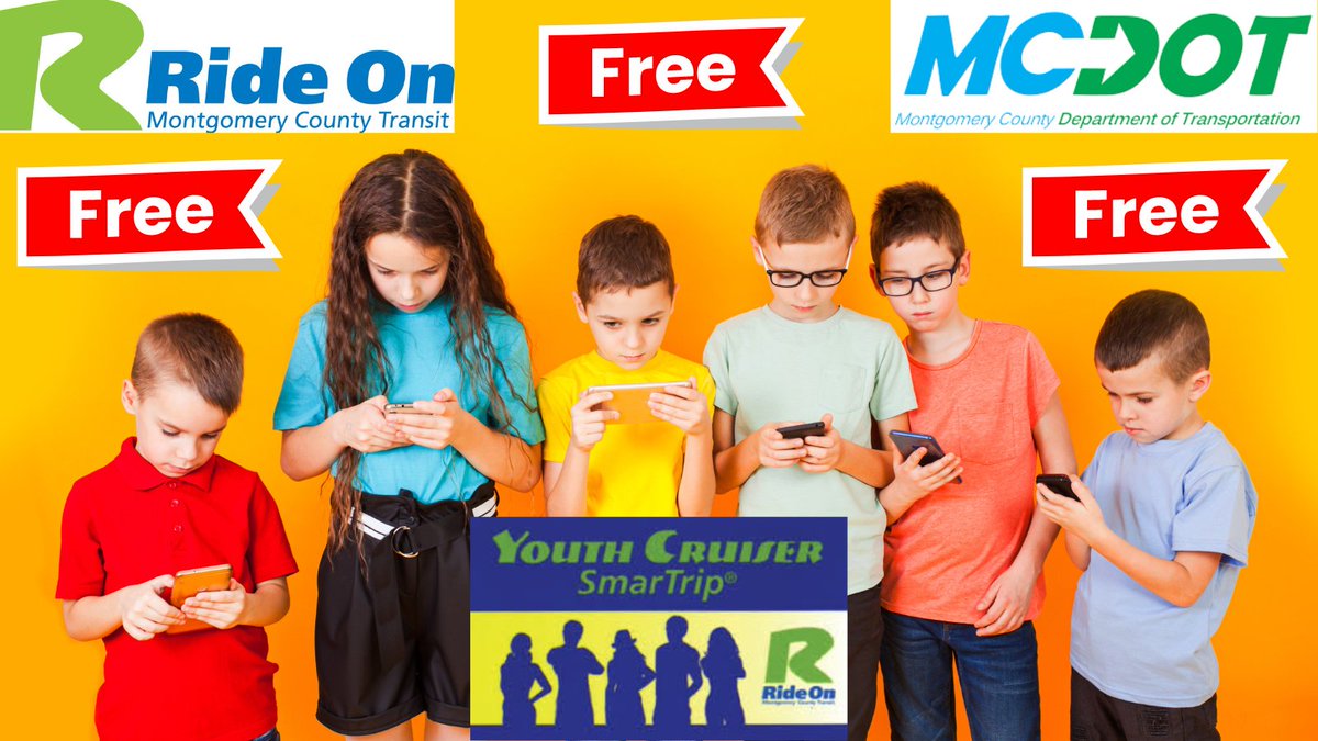 MCDOTNow's tweet photo. 🎒A #BackToSchool Necessity🎒
The #YouthCruiser card is a #SmarTrip card that provides #free rides, on all @RideOnMCT buses and most @Metrobusinfo within the County, to @MontgomeryCoMD residents under 19 years old.
Pick one up today▶️https://t.co/vFTPYeOueY
@MontgomeryCoMD https://t.co/3sdkLbB9ct