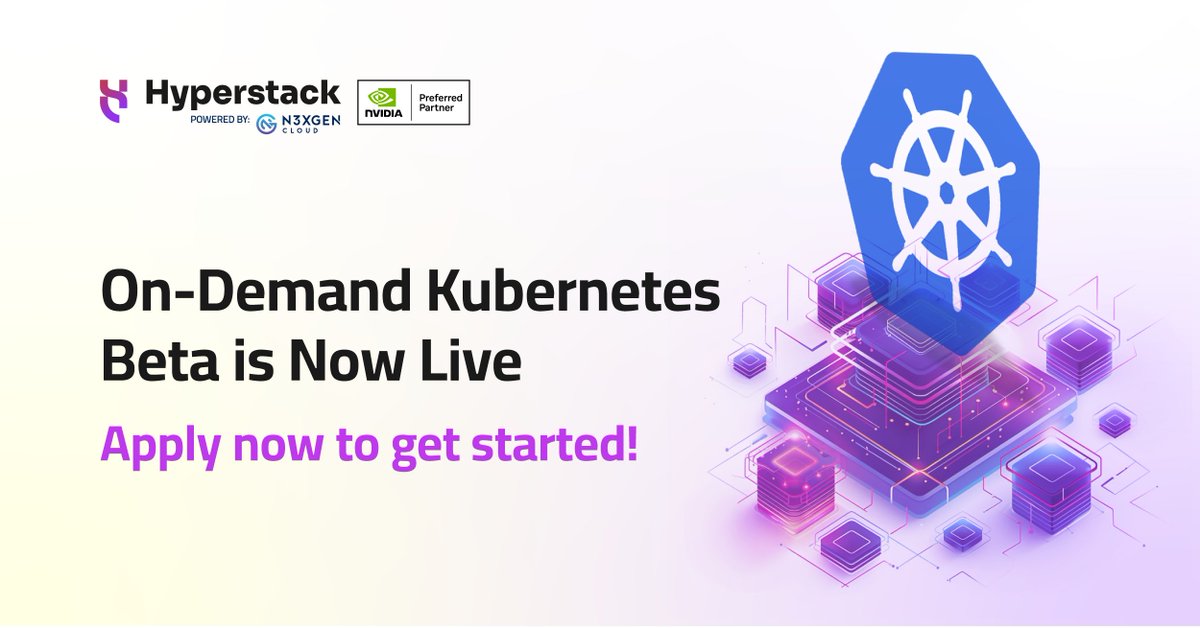 Hyperstackcloud's tweet image. ☸️ Be Among the First to Experience Hyperstack’s On-Demand Kubernetes! ☸️
Enjoy complimentary access to the Beta Version of our On-Demand Kubernetes and have a say on our product development.
Apply now to get started at bit.ly/3T4T8CP
#Hyperstack #Kubernetes