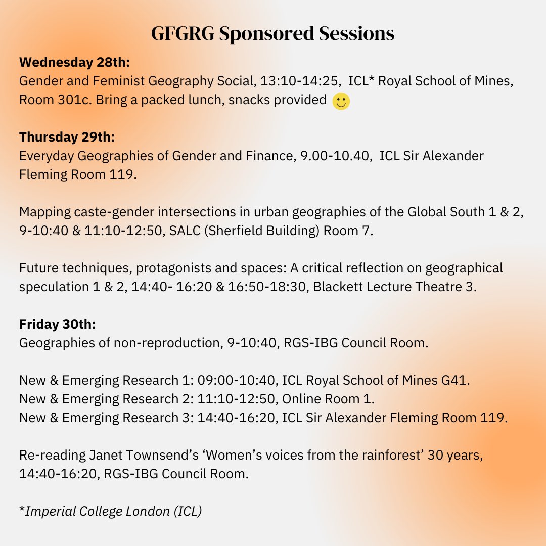 ✨ we are so excited for the <a href="/RGS_IBG/">Royal Geographical Society (with IBG)</a> annual conference next week. See below for details of our brilliant sponsored sessions!👇🏻 #RGSIBG24