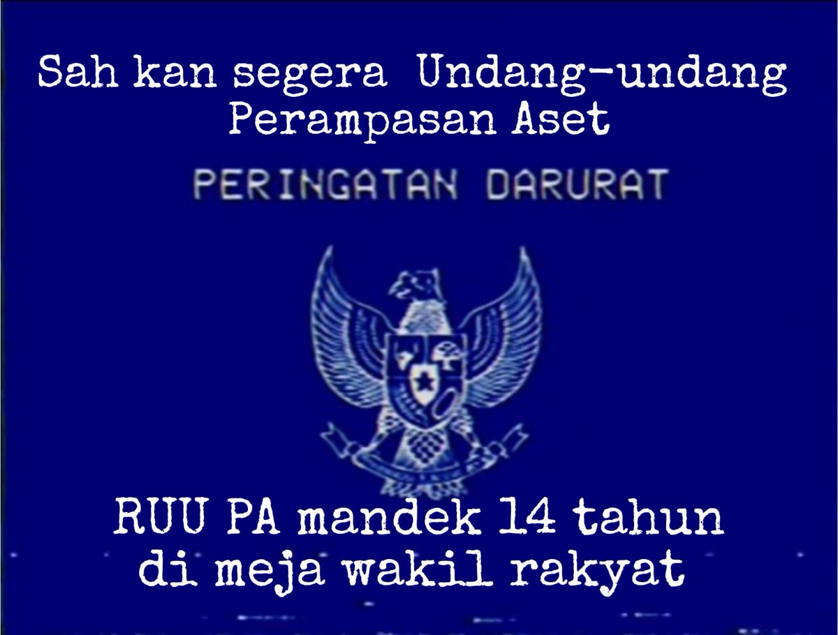 BANGSAygSUJUD's tweet photo. Yg jadi pertanyaan, mengapa DPR RI lebih tertarik merevisi Keputusan MK ketimbang MEMBAHAS dan MENSAHKAN RUU PERAMPASAN ASET KORUPTOR ?

Mengapa mahasiswa, intelektual, guru besar, seleb dll tidak tertarik demo menggolkan RUU itu?

Padahal KORUPTOR adalah BAJINGAN TOLOL https://t.co/TaDm62Dg4R
