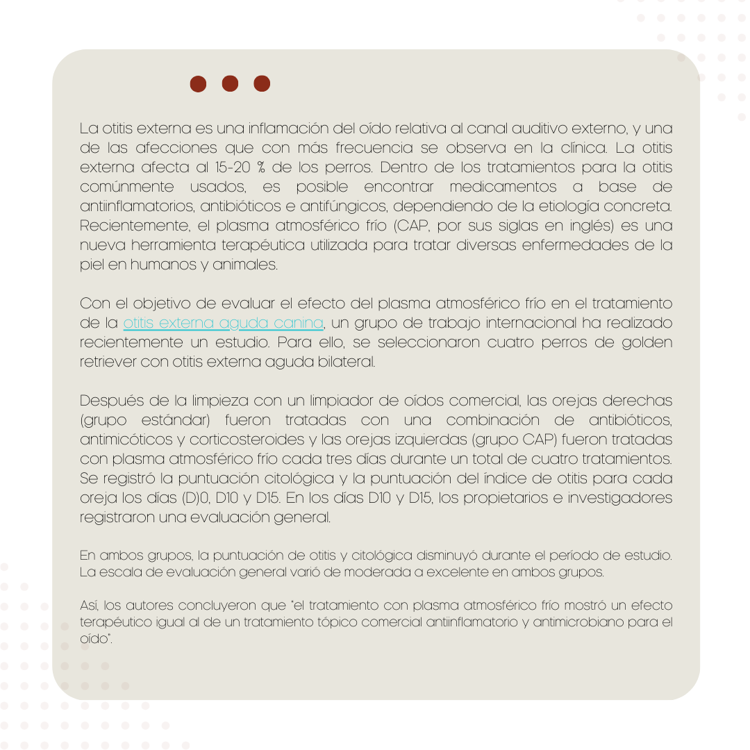 ColegioCorvet's tweet photo. Nuevos avances contra esta enfermedad en nuestros amigos caninos.
Sigue leyendo en https://t.co/zB0iKuaEyl
#otitisCanina #otitisPlasma #diarioVeterinario #colegiodeveterinariosdecordoba #corvet #colvetcordoba #colvet https://t.co/OnhDWwf6uU