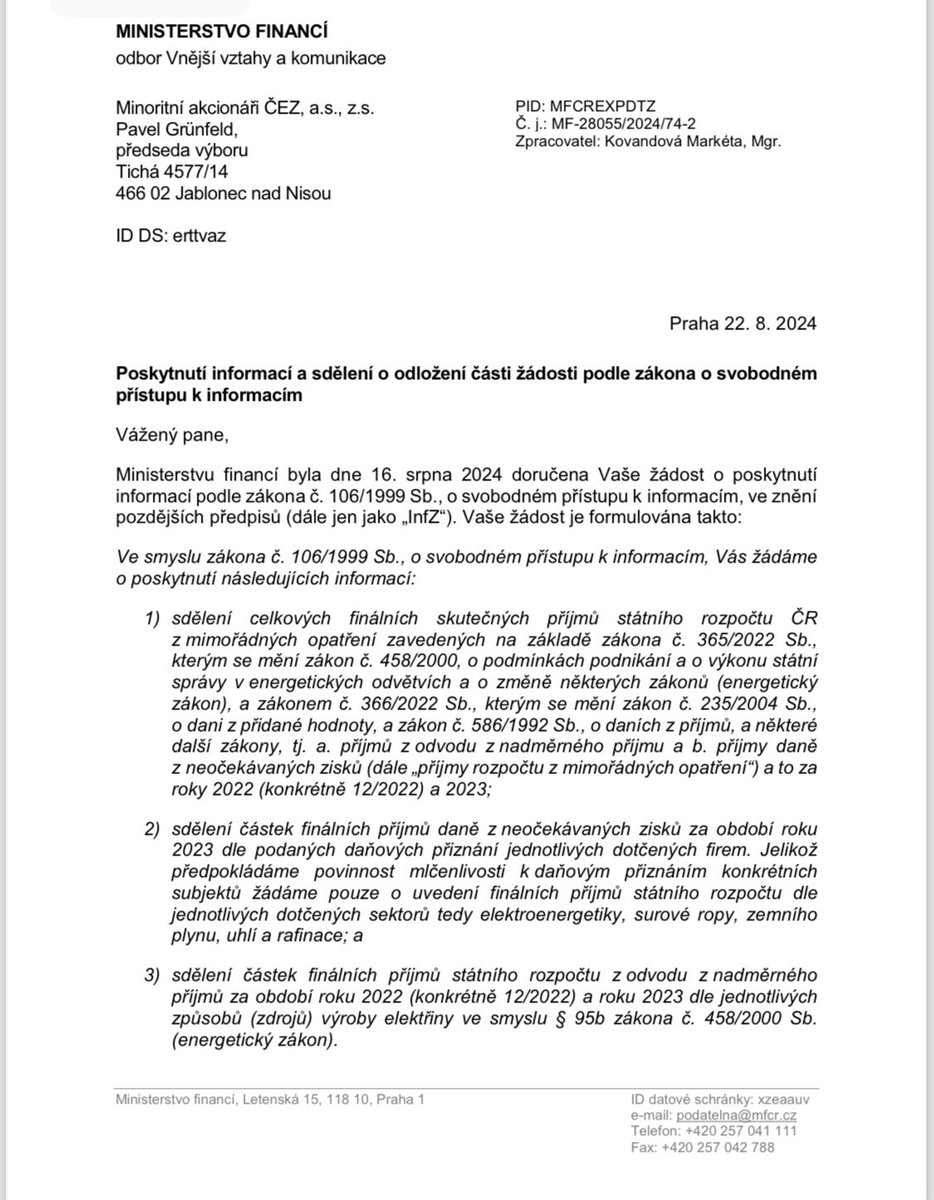 Minoritáři ČEZ - oficiální účet tweet media