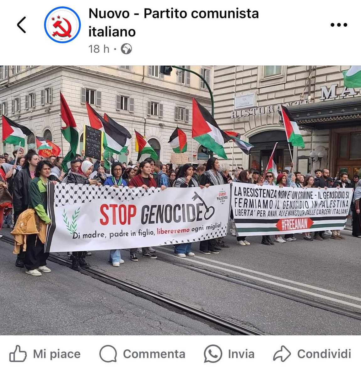 Donzelli's tweet photo. La sinistra del (nuovo) Partito Comunista arriva a stilare liste di proscrizione contro ebrei e amici di Israele. Imprenditori, decine di giornalisti e politici di vari schieramenti, tra cui la senatrice di Fratelli d’Italia Ester Mieli, sono additati come i nemici contro cui scagliarsi. 
Una incitazione razzista alla violenza inaccettabile, con tanto di obiettivi in carne ed ossa identificati. 
Nessuno resti in silenzio. 
Tutti devono condannare. 
Schlein, Conte e Fratoianni prendano le distanze esplicite dai rigurgiti di comunismo e antisemitismo. 

Nel frattempo leggo nel pericoloso e delirante comunicato del Partito Comunista che la loro ricerca non è finita. Continueranno a cercare amici di Israele, gli semplifico il lavoro: aggiungete me. 
Difenderò sempre il diritto di Israele di esistere in sicurezza e sarò sempre avversario di comunisti e antisemiti.