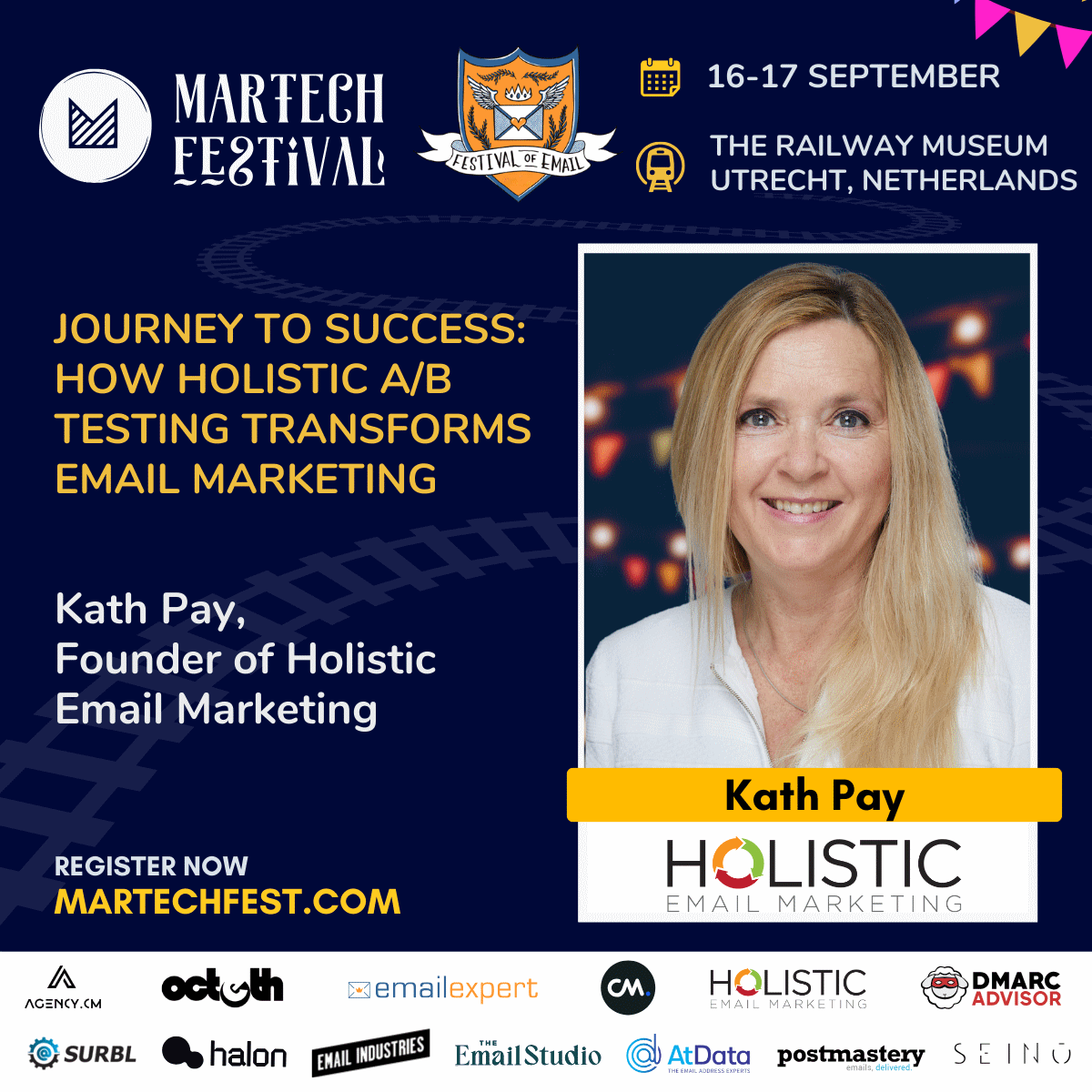 HolisticEmail's tweet image. Join Holistic&apos;s Kath Pay at the Martech Festival in Utrecht, the Netherlands this 16th and 17th September!

Don&apos;t miss this opportunity to be there in person - save your spot and get ❗20% off ❗ with code HOLISTIC 

bit.ly/4cBqujO

#emailmarketing #emailevolution